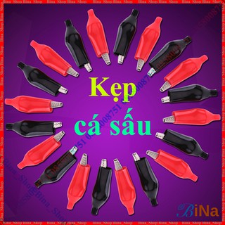 Đầu kẹp cá sấu đỏ đen 28mm 35mm 45mm