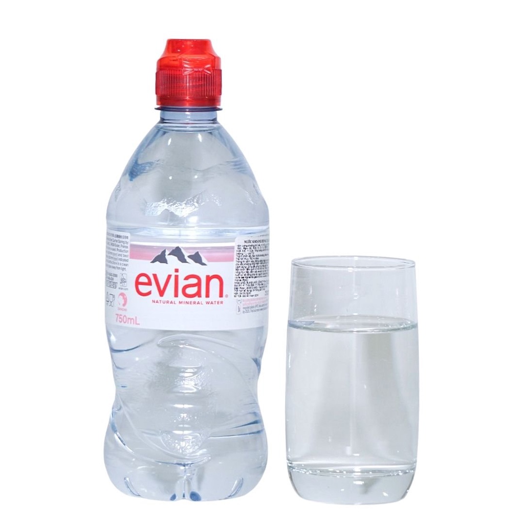 (siêu giảm giá) nước suối pháp Evian nắp thể thao chai thumbnail