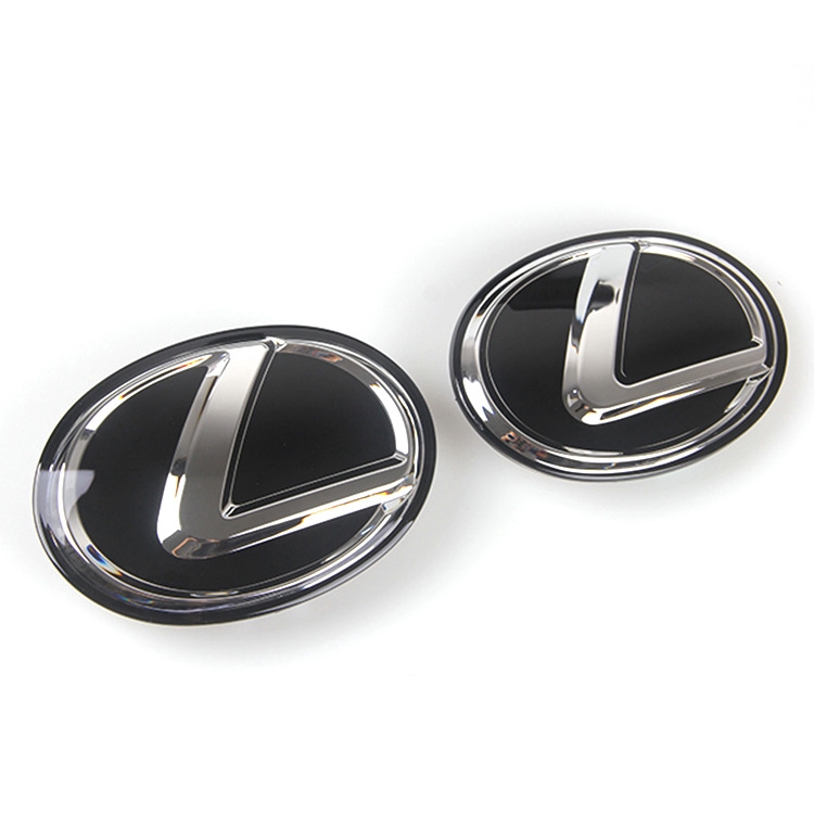 Lexus sửa đổi đánh dấu màu đen gương pha lê tiêu chuẩn phía trước phía sau logo xe dán