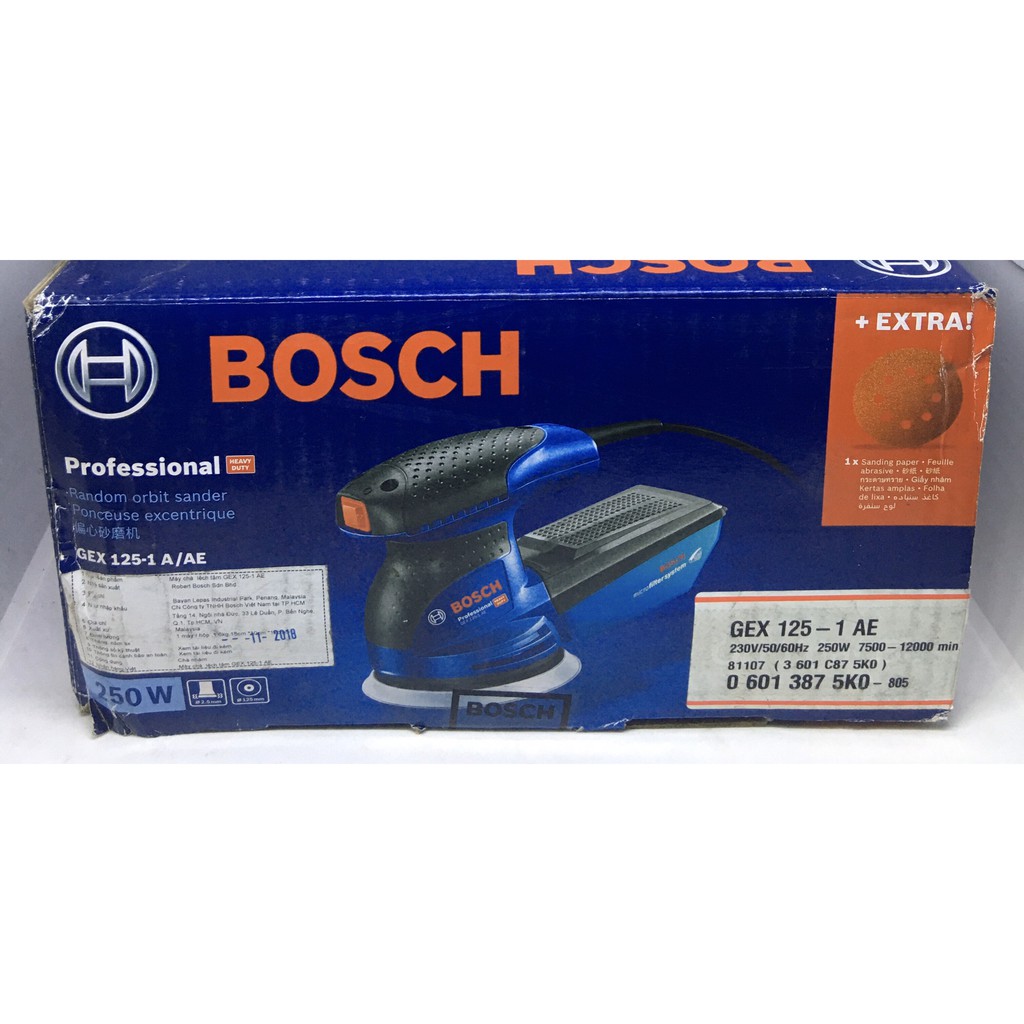 Máy Chà Nhám Rung Tròn Bosch GEX 125-1 AE