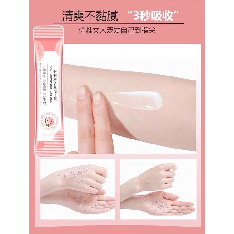 Kem dưỡng da tay hương đào làm mềm da tay trắng sáng dạng gói MINIGIRL