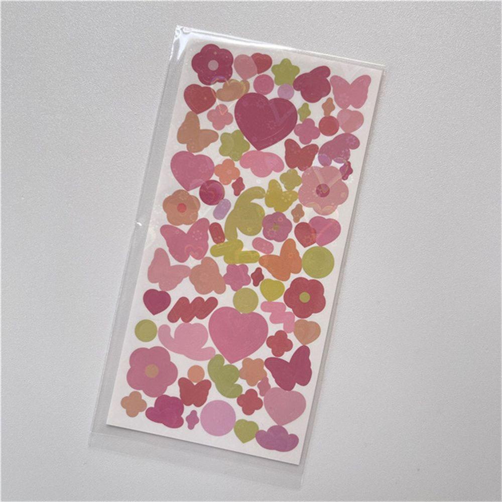 Sticker Dán Tường Họa Tiết Hoa Và Bướm Phong Cách Hàn Quốc Dùng Trang Trí Sổ Tay DIY