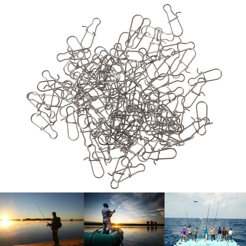 Bộ 100 Móc Câu Cá An Toàn Nhiều Kích Cỡ