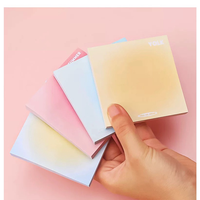 Giấy note ghi chú màu sắc Pastel Gradient 8*8cm