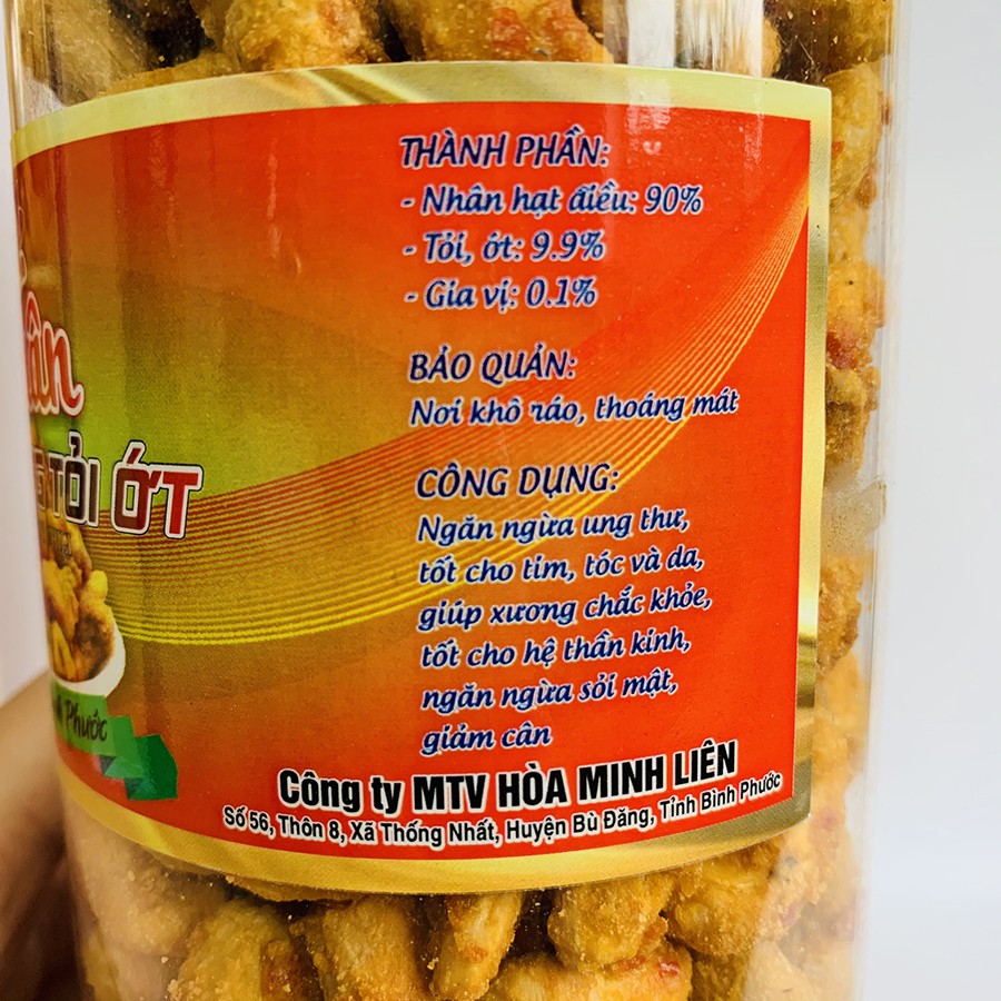 Hạt Điều Rang Tỏi Ớt Nguyên Hạt 500gram Loại 1