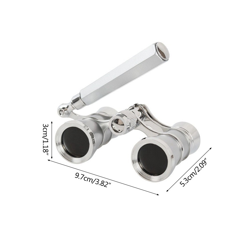 Kính Viễn Vọng Opera 3x25 Tráng Đồng Kèm Tay Cầm