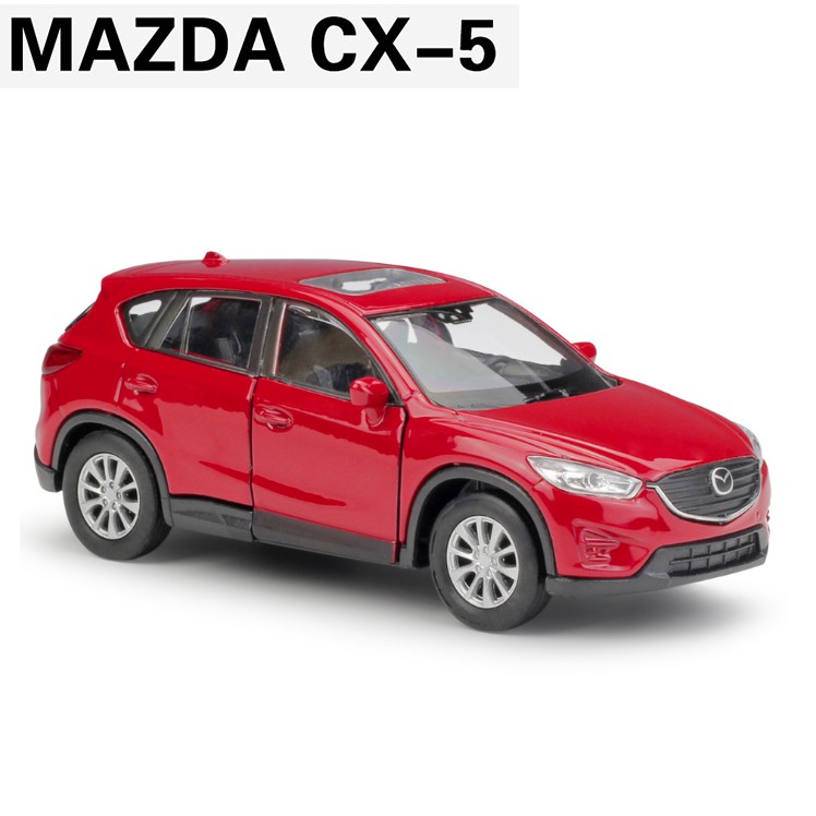 Mô hình xe ô tô Mazda CX5 tỉ lệ 1:36 xe bằng sắt chạy cót mở 2 cửa trước - xe ô tô đồ chơi trẻ em