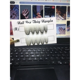 Móng úp thiết kế kèm keo + dũa nail