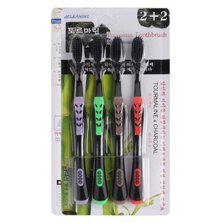 Set 4 bàn chải đánh răng than tre hoạt tính Hàn Quốc 💕 Freeship 💕 Combo 4 bàn chải đánh răng than hoạt tính mềm mại