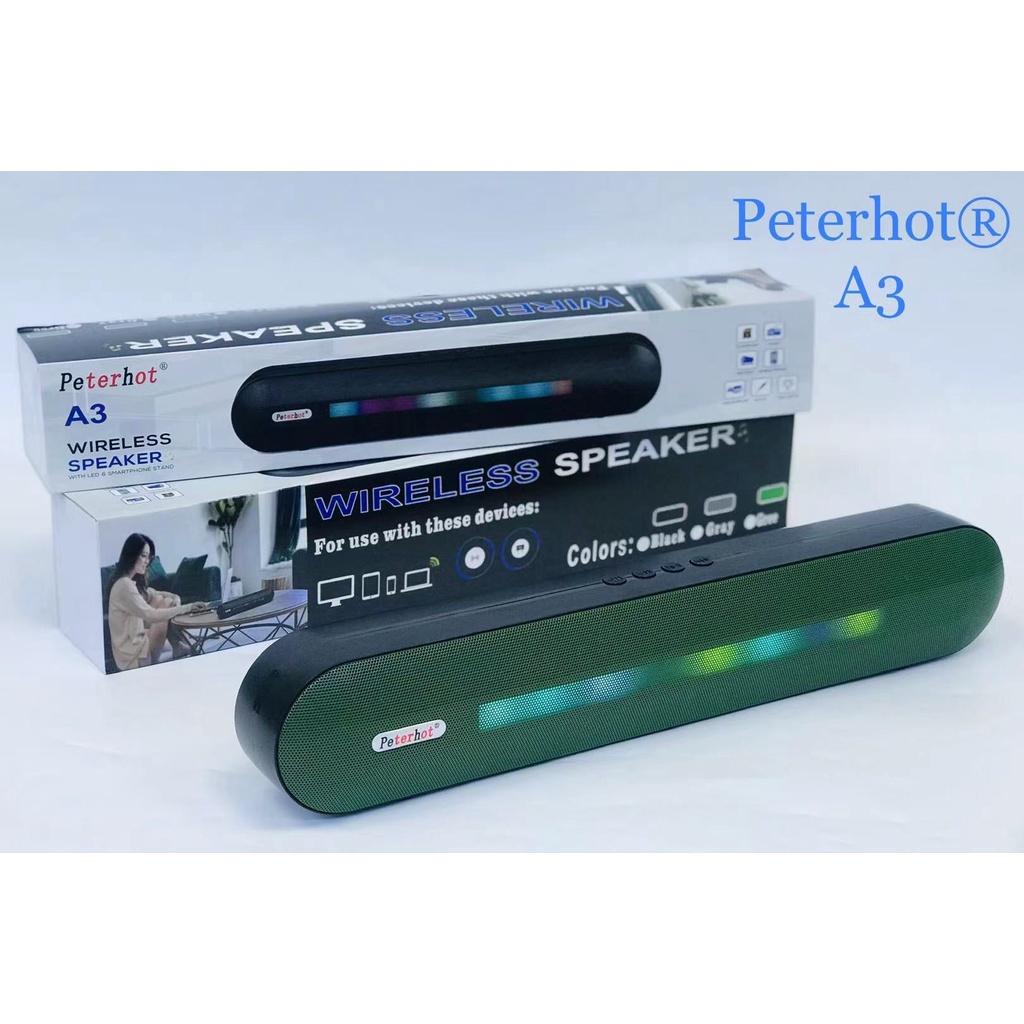 Bảo Hành 12 tháng Loa Bluetooth Speaker A2 Dáng Dài 2-Loa không dây, Kểu Dáng Sang Trọng Hỗ Trợ Thẻ Nhớ, Đài FM