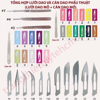 [THÉP KHÔNG GHỈ] Cán Dao Mổ Số 3, 4, 7 CÁN DAO PHẪU THUẬT Y TẾ SỐ 3 4 7 hàng PAKISTAN