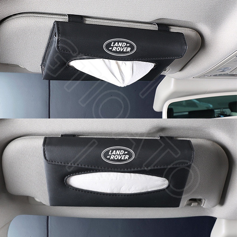 GTIOATO Tấm Che Nắng Ô Tô Hộp Đựng Khăn Giấy Ô Tô Da HộP ĐựNg GiấY TrêN Xe Ô Tô HộP ĐựNg GiấY ĂN TrêN Ô Tô HộP ĐựNg Đồ TrêN Ô Tô Phụ Kiện Xe Hơi Cho Land Rover Defender Evoque Discovery VELAR Range
