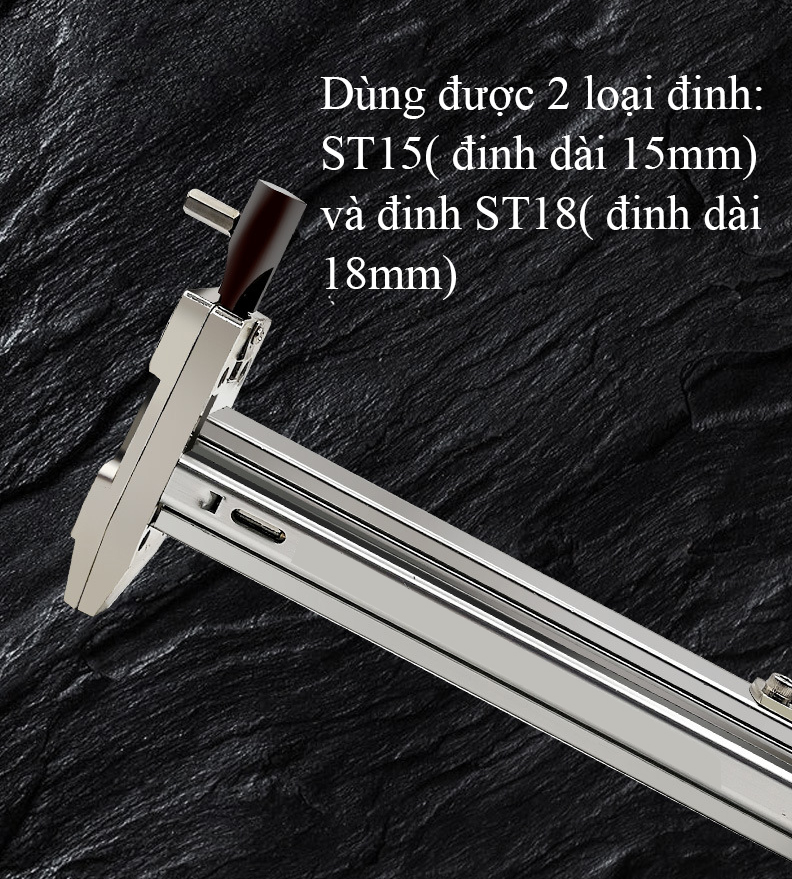 Dụng cụ đóng đinh bê tông phiên bản nâng cấp với đầu hãm chống rơi búa + hộp 800 đinh