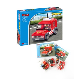 Xe Cứu Hỏa Đồ Chơi Cho Bé 8 Tuổi - Đồ Chơi Lego Lắp Ráp Xe Còi Hú Oxford ST33329 gồm 131 Mảnh - Nhựa ABS An Toàn