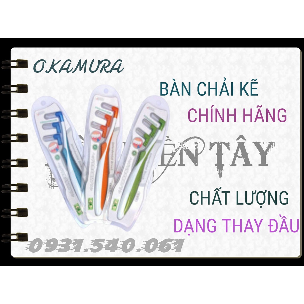 Okamura - Bàn chải kẽ răng thay đầu CH3 chất lượng Nhật Bản