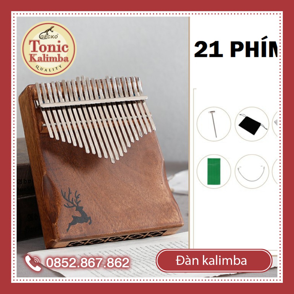 Đàn Kalimba 21 phím sử dụng ngón cái kiểu dáng tiện dụng 3 Thump piano