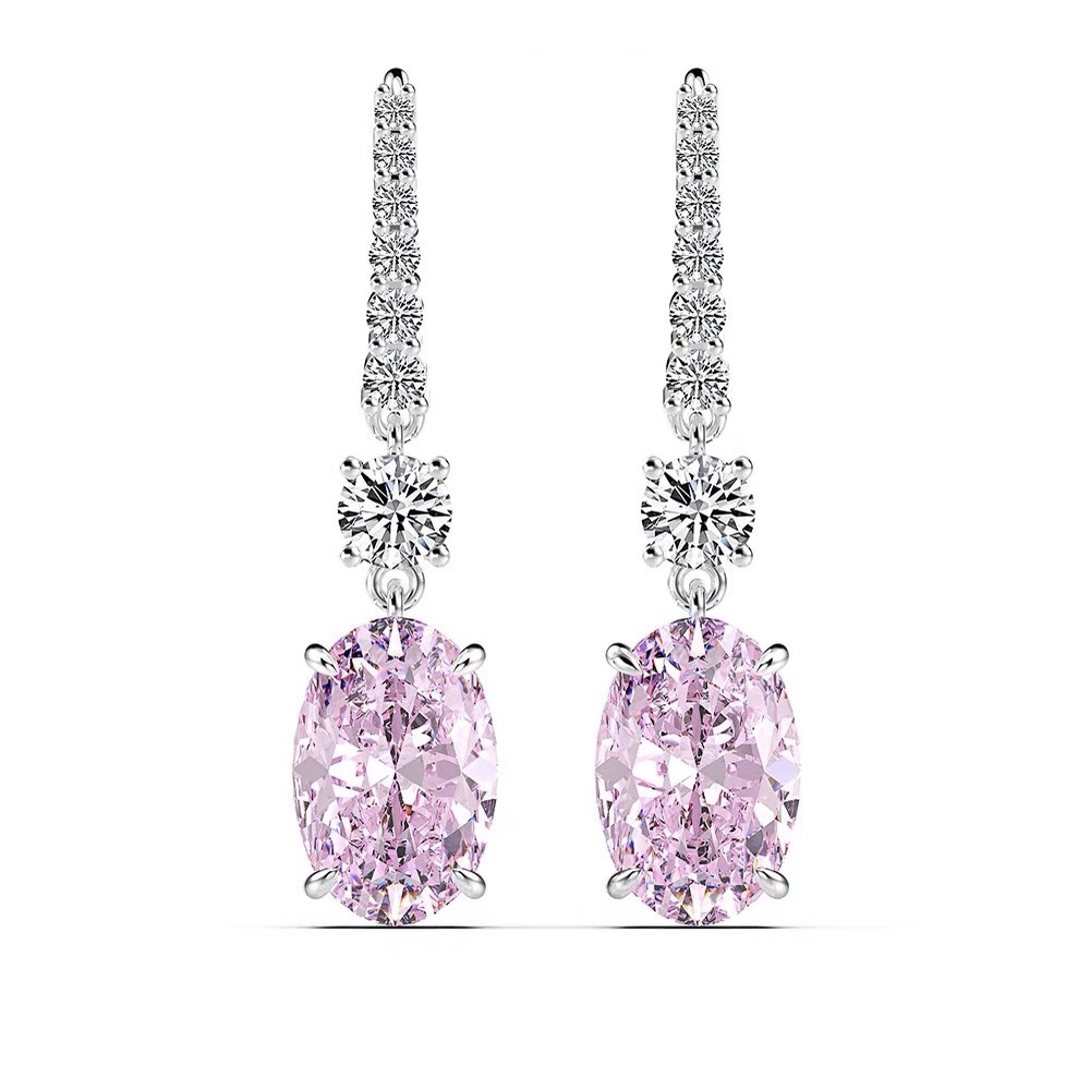 KHUYÊN TAI BẠC Ý 925 - CECY LUXURY PINK 0674