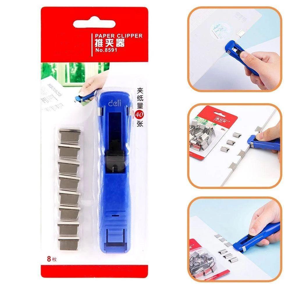Dụng Cụ Kẹp Giấy Bằng Kim Loại Cỡ Lớn Tiện Dụng|Kẹp Cố Định Giấy Không Giấy Tiện Dụng Cho Trường Học