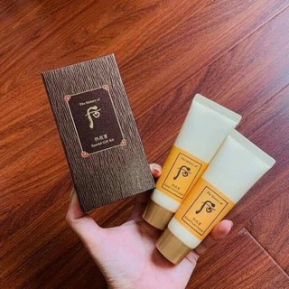 Set sữa rửa mặt và kem tẩy trang mini Whoo vàng