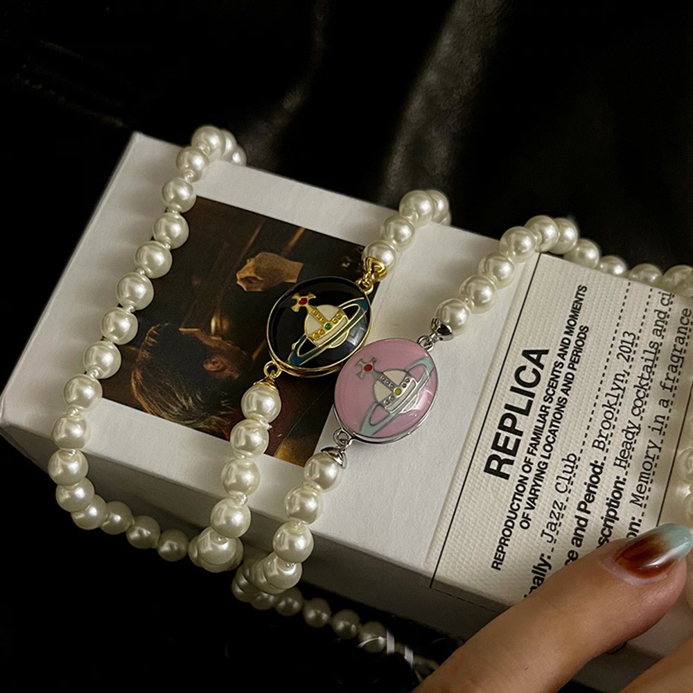 Vòng Cổ Choker Đính Ngọc Trai Thời Trang Cho Nữ