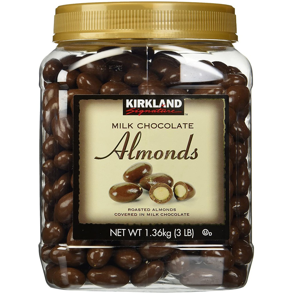 SÔ CÔ LA SỮA BỌC HẠNH NHÂN MỸ 1,36 KG - Kirkland Signature Milk Chocolate Almonds