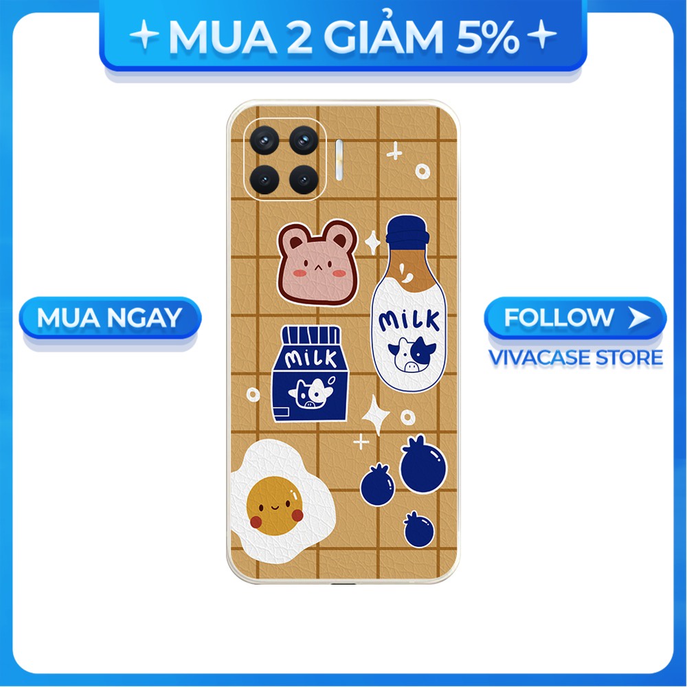 Ốp lưng cạnh vuông OPPO A1K/A5S/A74/A54/....viền bảo vệ camera hình Bear Cute
