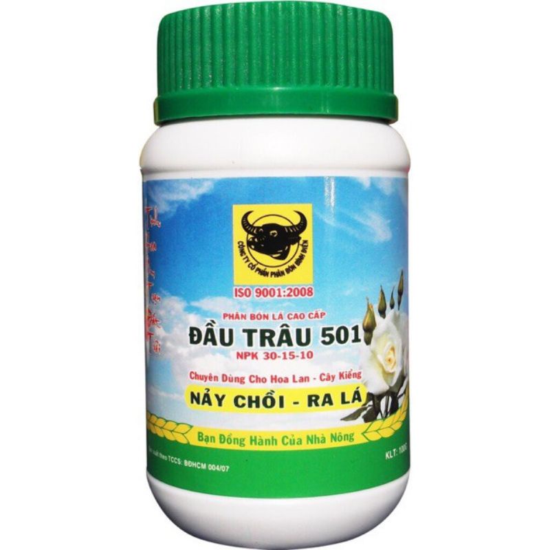 Phân Bón Lá 501 Đầu Trâu [NẢY CHỒI - RA LÁ] - CHO HOA LAN, CÂY CẢNH (100g