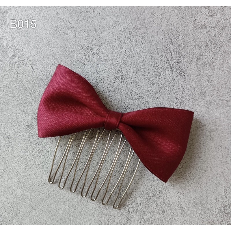 Lược Cài Tóc Nơ Cao Cấp Màu Hồng, Be, Đỏ Ngọt Ngào Đơn Giản Xinh Xắn Cho Bé Gái - Phụ Kiện Tóc Cho Bé Dễ Thương