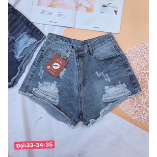 Quần short jean size đại mẫu rách tua