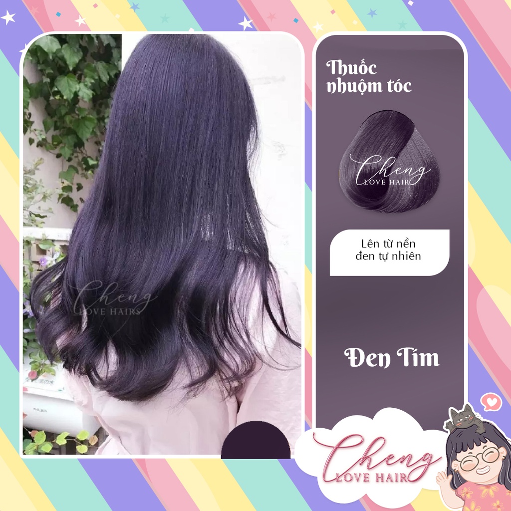 Thuốc Nhuộm Tóc Màu TÍM ĐEN Không Tẩy | Chenglovehair, Chenglovehairs