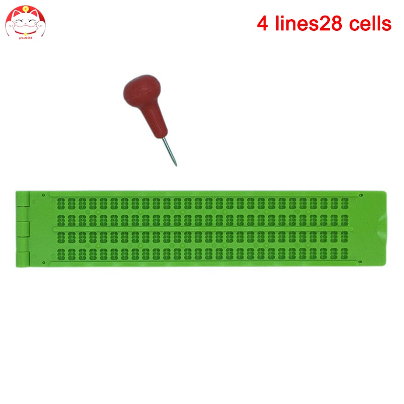 Bảng viết chữ Braille 9 dòng 30 ngăn/ 4 dòng 28 ô/ 27 dòng 30 ô có bút