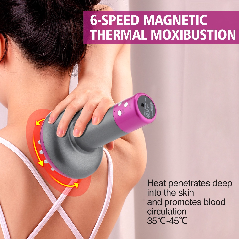 Bàn Chải Điện Massage Đốt Cháy Mỡ Thừa EMS 6 Tốc Độ Guasha Beauty Apparatus / Giảm Cân Chống Cellulite