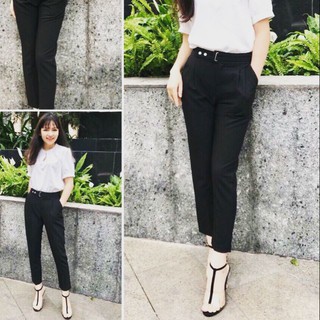 Quần baggy công sở 2 khuy lệch
