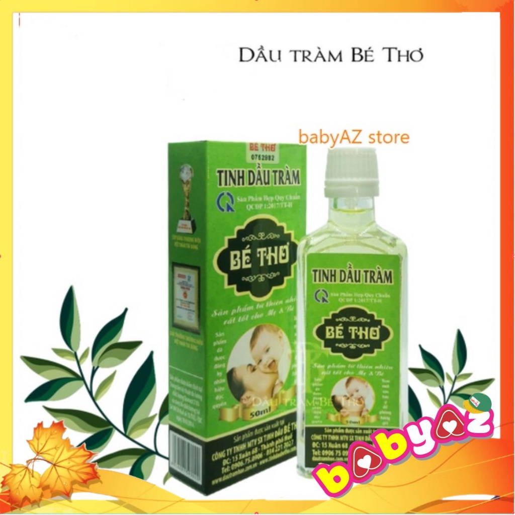 Dầu Tràm Cho Bé, Dầu Tràm Bé Thơ Tinh Dầu Tràm Huế Chai 50 ml