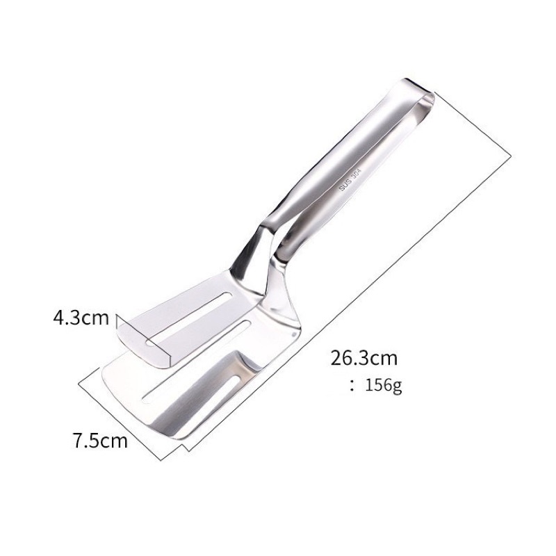 Kẹp Inox Gắp Thức Ăn Xẻng Lật Thực Phẩm Chiên Đồ Ăn Bằng Inox