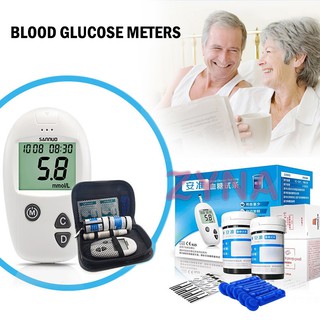 Ready Stock Blood Glucose Meter Monitoring System Machine Tester Portable Test Sugar Diabetes &VN
