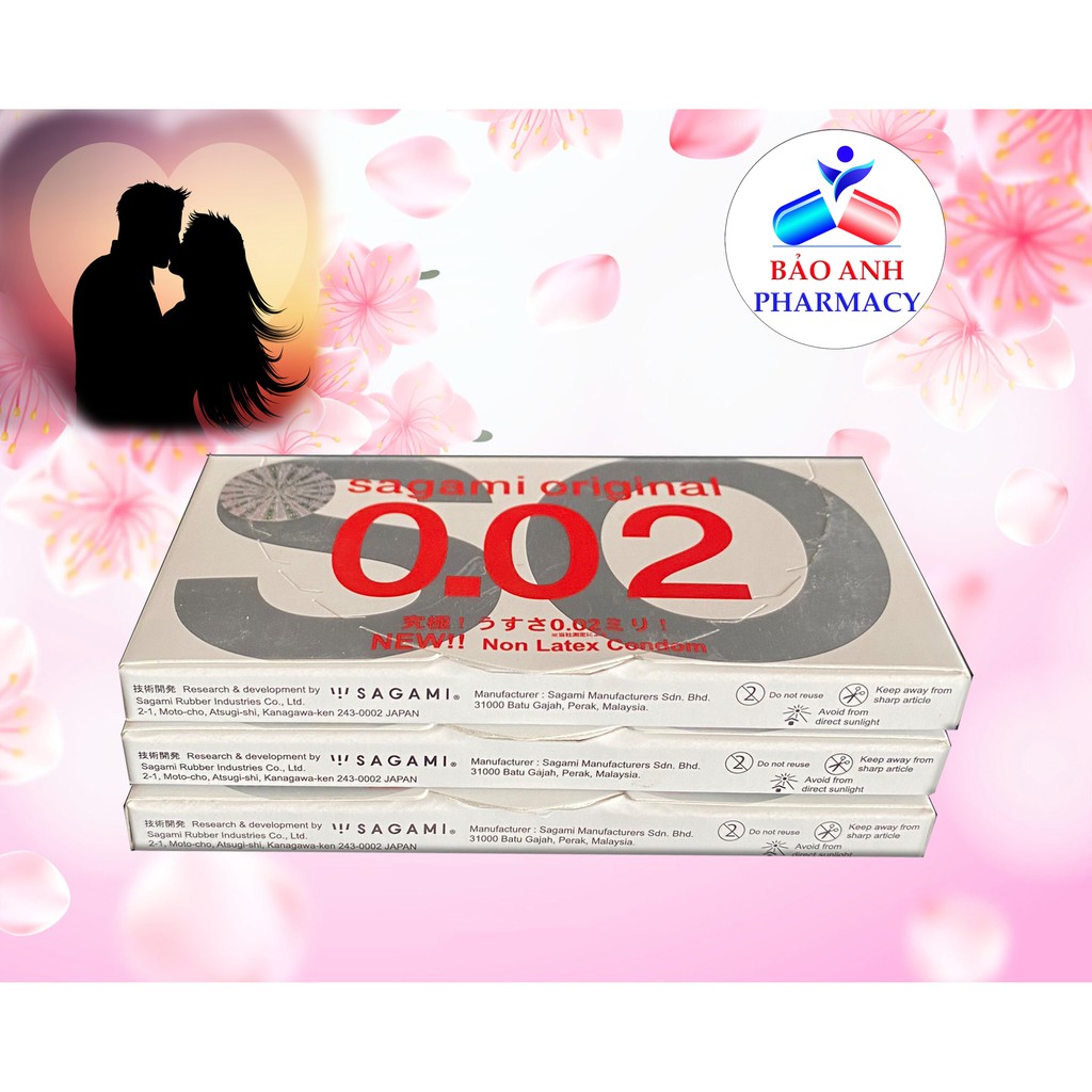 BAO CAO SU SIÊU MỎNG 0,02mm SAGAMI ORIGINAL 0.02 – Hộp 02 chiếc