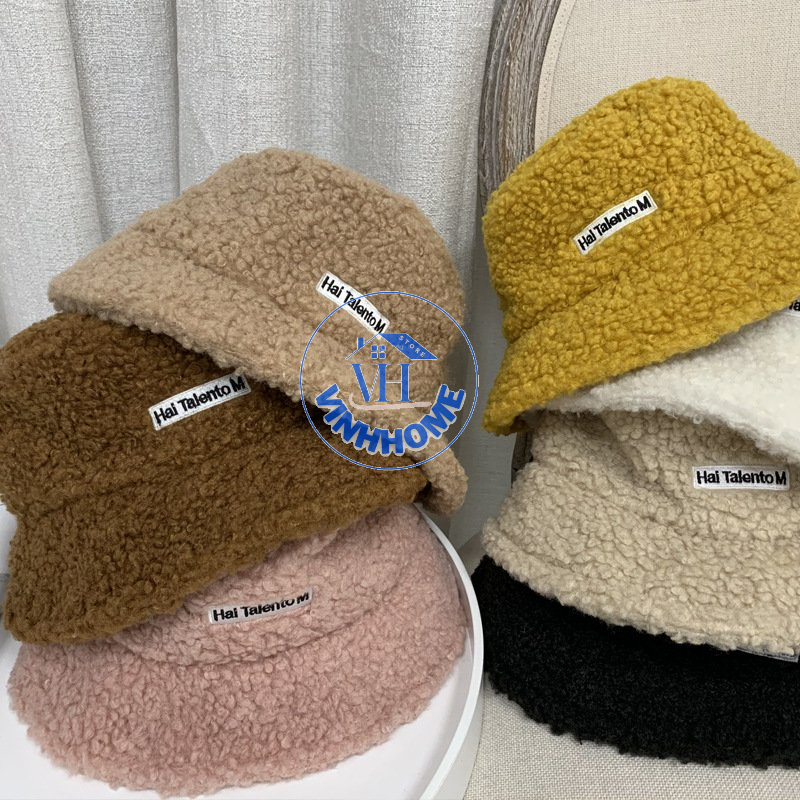Nón/Mũ bucket vải len lông cừu cùng các nàng sang chảnh hot hit