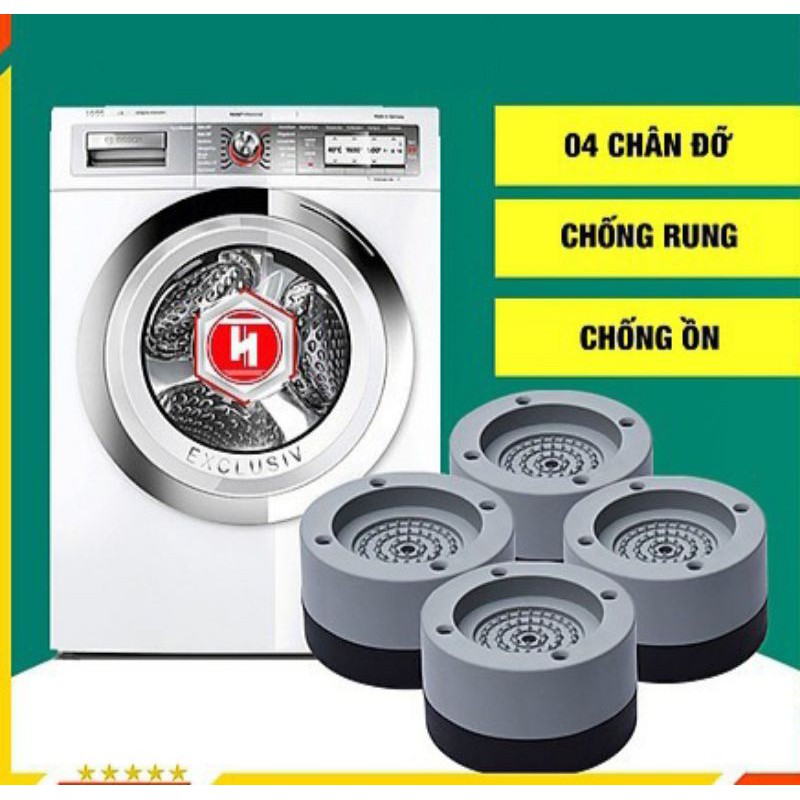 SET 4 MIẾNG CHÂN MÁY GIẶT CHỐNG RUNG- CHỐNG ỒN- CHỐNG TRƯỢT HIỆU QUẢ kt 4cm*7cm hàng loại 1 chống lún, chống xẹp