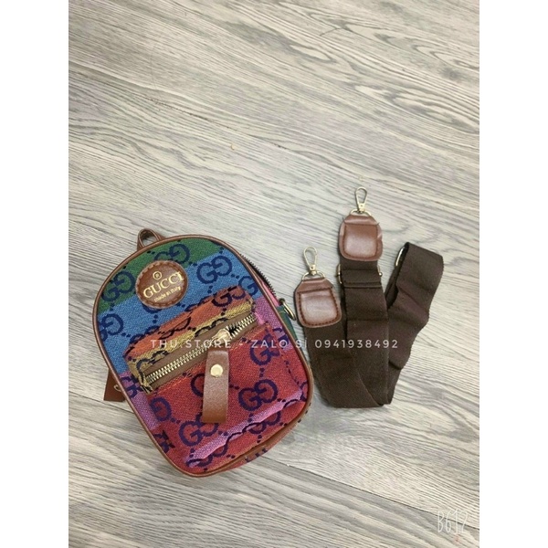 Túi Đeo Chéo Mini 7 Màu, Túi Nữ Gc Dây Dù Bản To