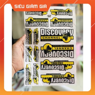 Tem tấm logo discovery keo nổi