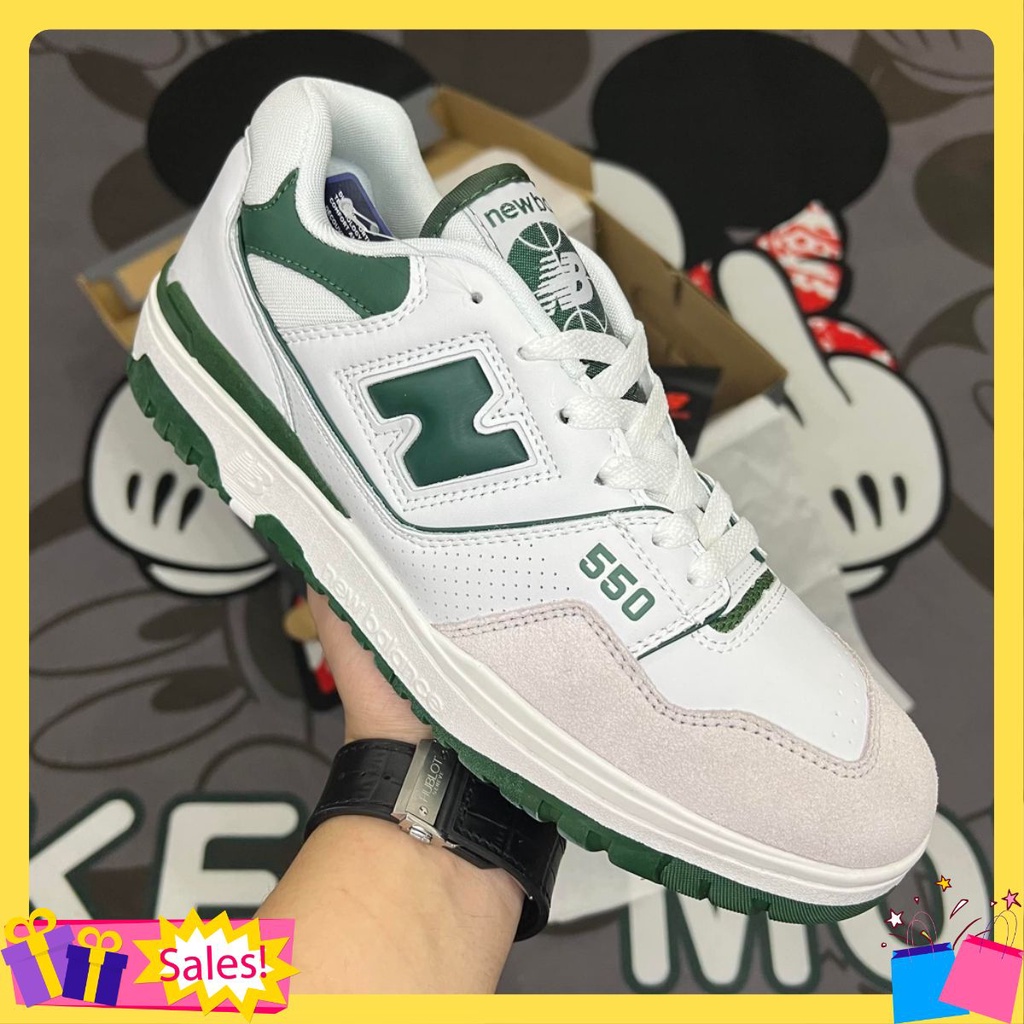 Giày NEW BALANCE 550 "white Green", nb 550 Phối màu xanh trắng - 550NB