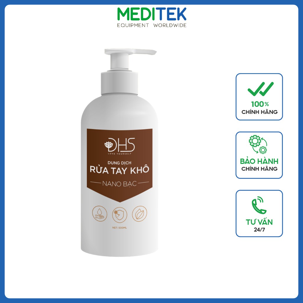Nước rửa tay khô Nano Bạc- Dược Hoa Sen, ngăn lây lan virus, khử khuẩn, không cần rửa lai với nước