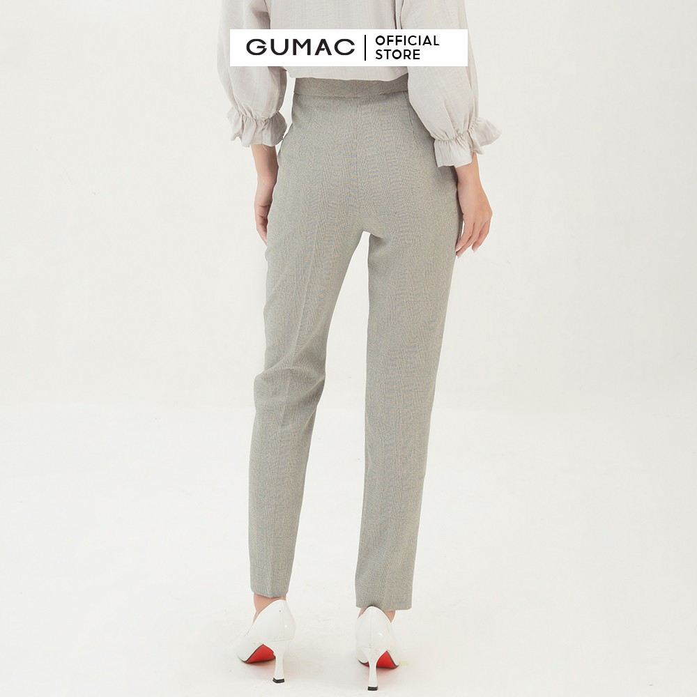 [Mã WABRGU72 giảm 10% tối đa 50k đơn 250k] Quần tây nữ họa tiết caro GUMAC thiết kế basic, đồ công sở thanh lịch QB338 | BigBuy360 - bigbuy360.vn