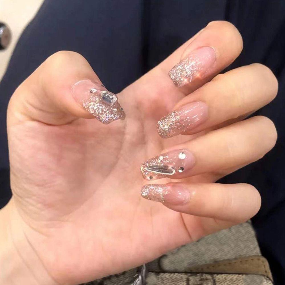 MIHAN1 Hộp 24 Móng Tay Giả Trang Trí Nghệ Thuật