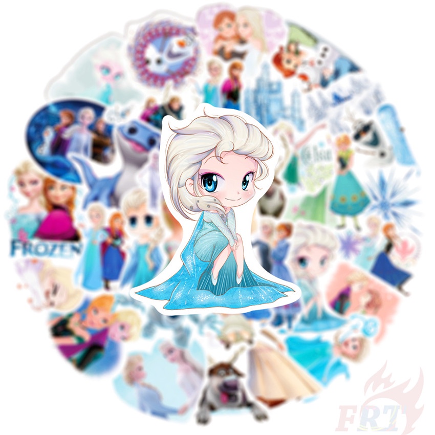 DISNEY ❉ Miếng Dán Hình Công Chúa Anna Elsa Trong Phim Frozen 06 ❉ Bộ 50 Miếng Dán Hình Phim Cổ Điển Thời Trang