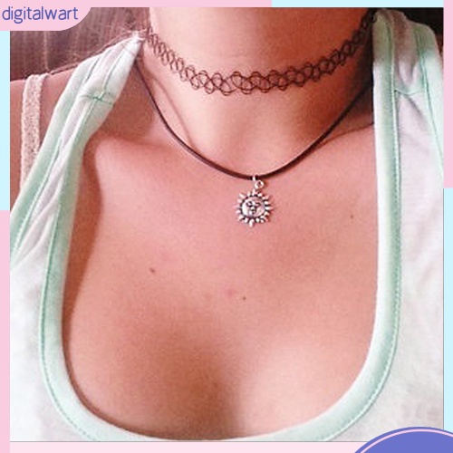 Dây Chuyền Kim Loại Mặt Hoa Hướng Dương Đính Đá Thời Trang Cho Nữ
