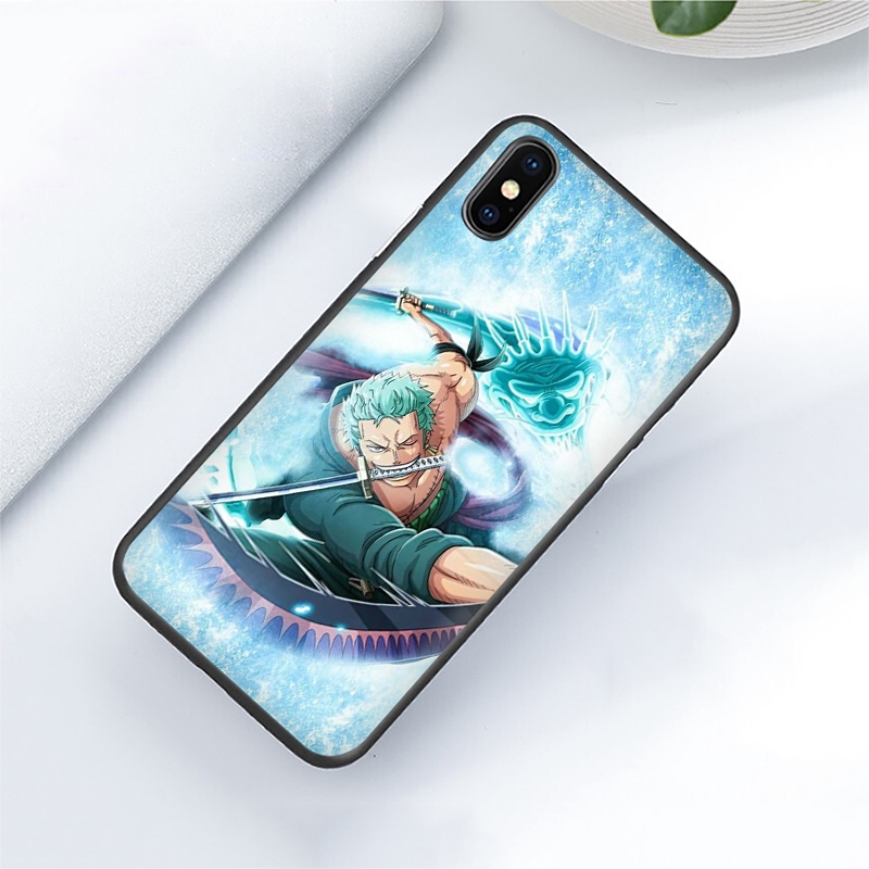 Ốp lưng mềm hình One Piece Roronoa Zoro cho iPhone 11 Pro XS Max XR X 8 7 6S 6 Plus 5S 5 SE 2020