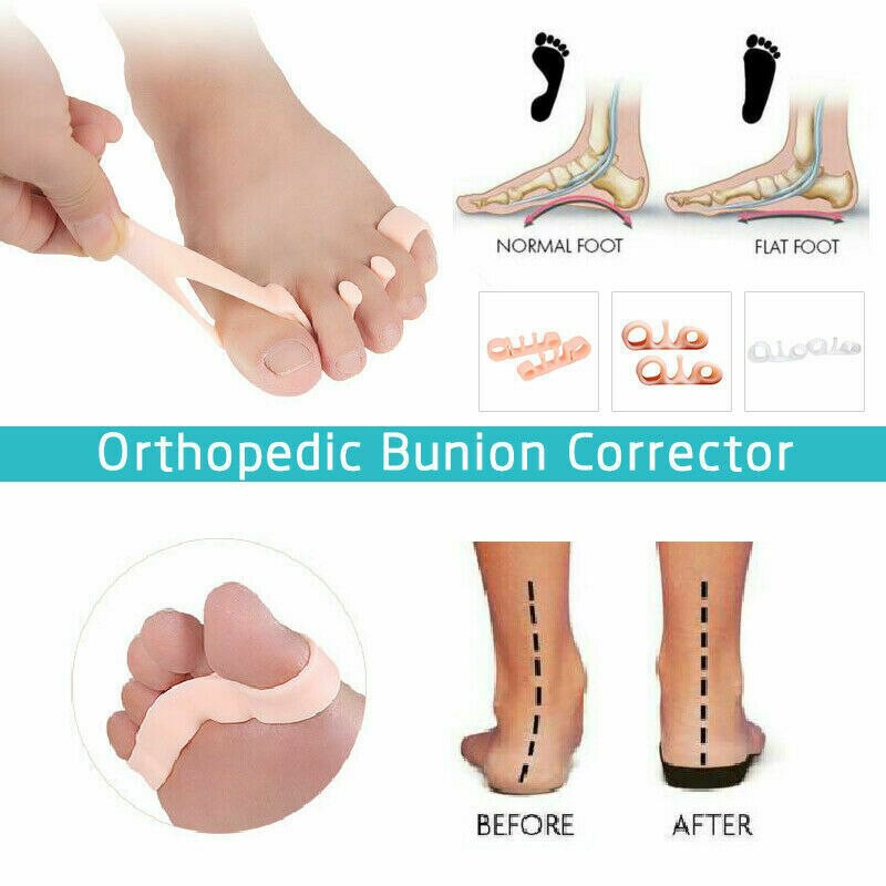 1Pair Gel Toe Corrector Toes Separators Stretchers Orthotics Hammer Orthopedic Cushion Protector