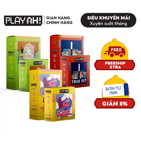 Combo Đặc Biệt 6 Bao Cao Su PLAYAH Special Collection 6 Hộp 39 Bao